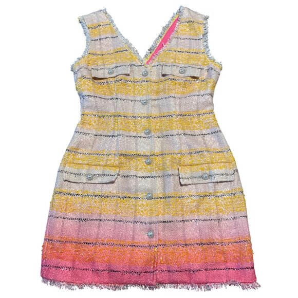 Maeve By Anthropologie Sleeveless Tweed Mini Dress Multicolor Dress US 12 - Picture 3 of 9